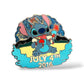 Disney Parks 4th of July 2016 Stitch Eating Ice Cream Cones Spinner Pin