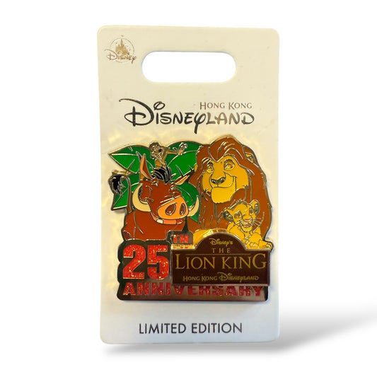 HKDL Lion King 25th Anniversary Mufasa, Simba, Timon, Pumbaa, and Scar Pin