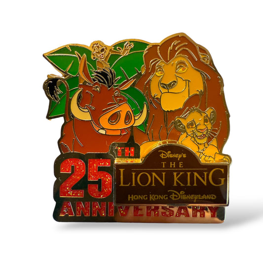 HKDL Lion King 25th Anniversary Mufasa, Simba, Timon, Pumbaa, and Scar Pin