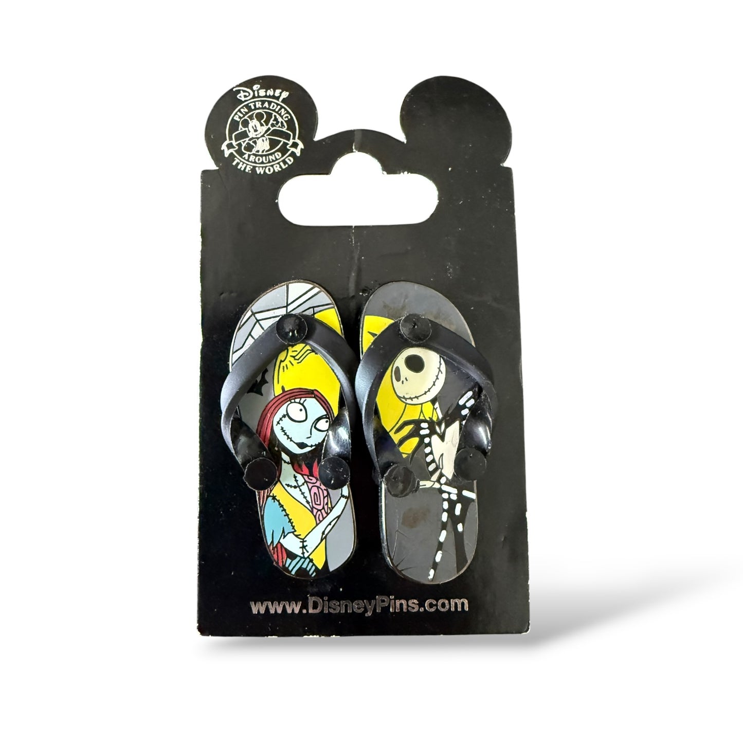 Disney Parks Sandal Flip Flop Jack Skellington and Sally Pin