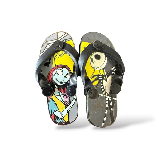 Disney Parks Sandal Flip Flop Jack Skellington and Sally Pin