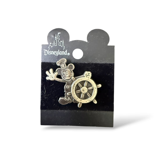 DCL Steamboat Willie Ship's Wheel Pewter Pin