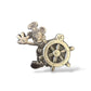 DCL Steamboat Willie Ship's Wheel Pewter Pin