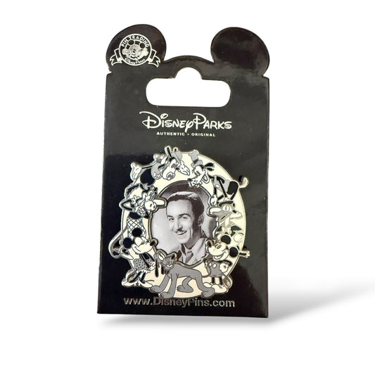 Disney Parks Walt Disney Vintage Characters Black and White Frame Pin