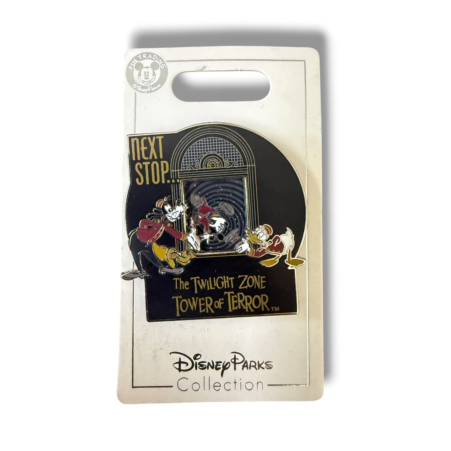 WDW Mickey, Goofy, Pluto, and Donald Hollywood Tower of Terror Spinner Pin