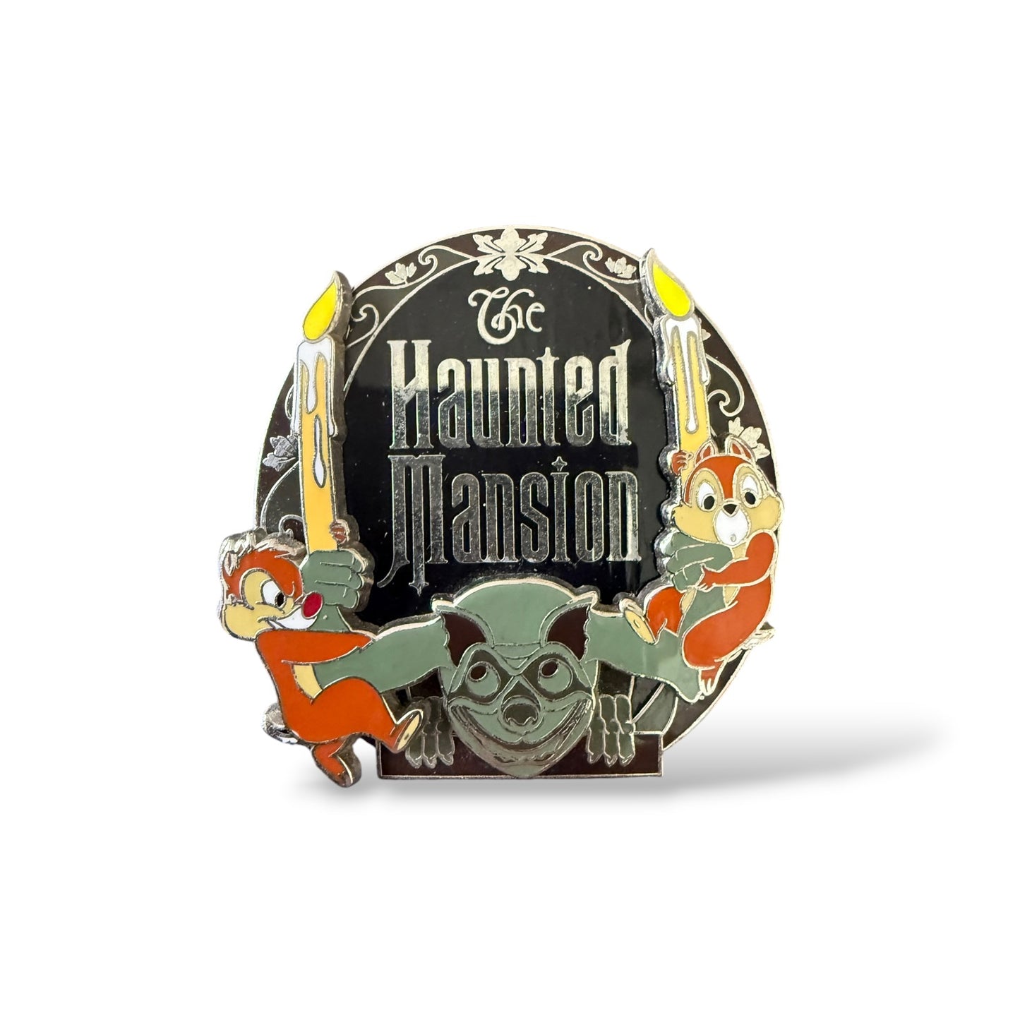 Disney Parks Chip n' Dale Gargoyle Candles Haunted Mansion Pin