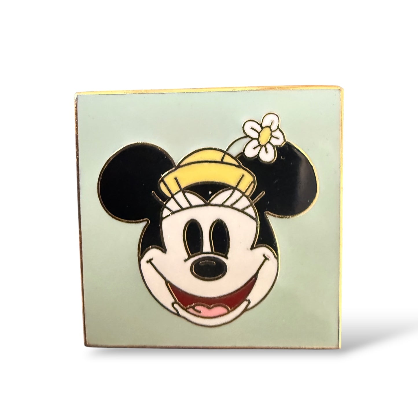 Disney Parks Square Minnie Mouse Face and Hat Pin