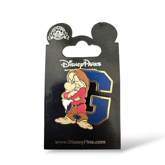 Jerry Leigh Angry Grumpy and Letter G Pin