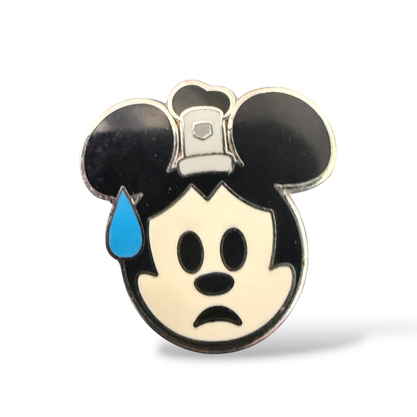 D23 Steamboat Willie Emoji Downcast Face with Sweat pin