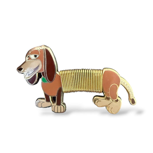 Disney Parks Toy Story Slinky Dog Metal Coils Stomach Pin