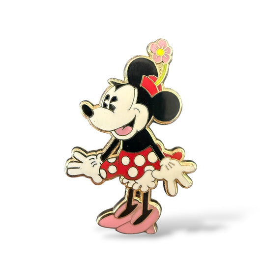 Disney Parks Classic Minnie Mouse with Pink Shoes and Flower Pot Hat Pin