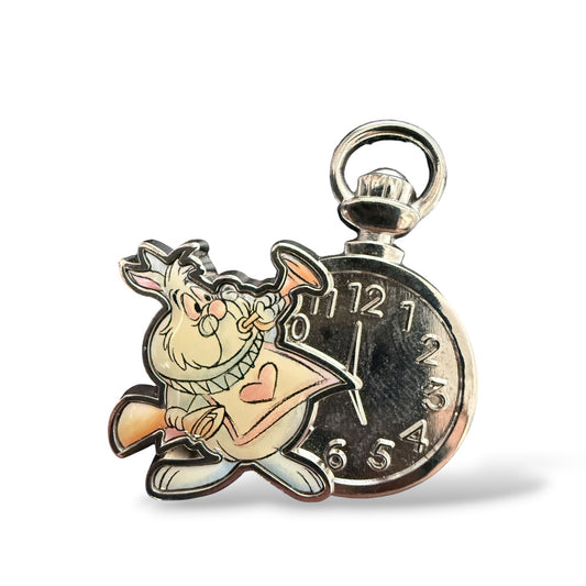 DLRP Pastel White Rabbit and Pocket Watch Pin