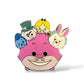Disney Parks Cheshire Cat, Alice, Mad Hatter, White Rabbit, and Caterpillar Tsum Slider Pin