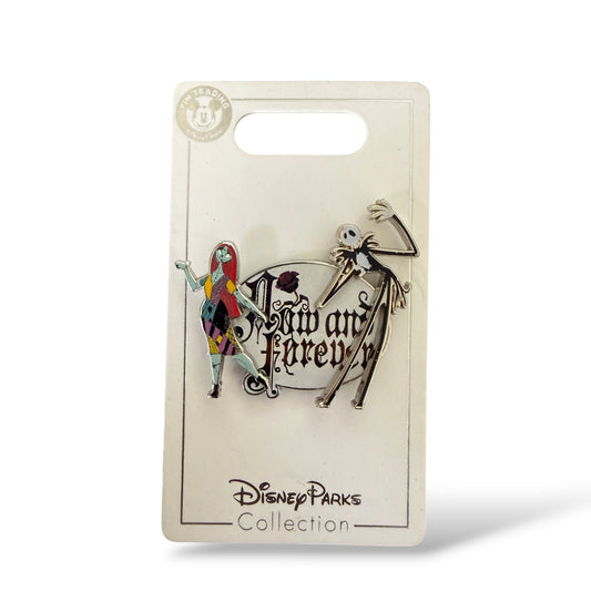 Disney Parks Nightmare Before Christmas Jack and Sally Now and Forever Pin