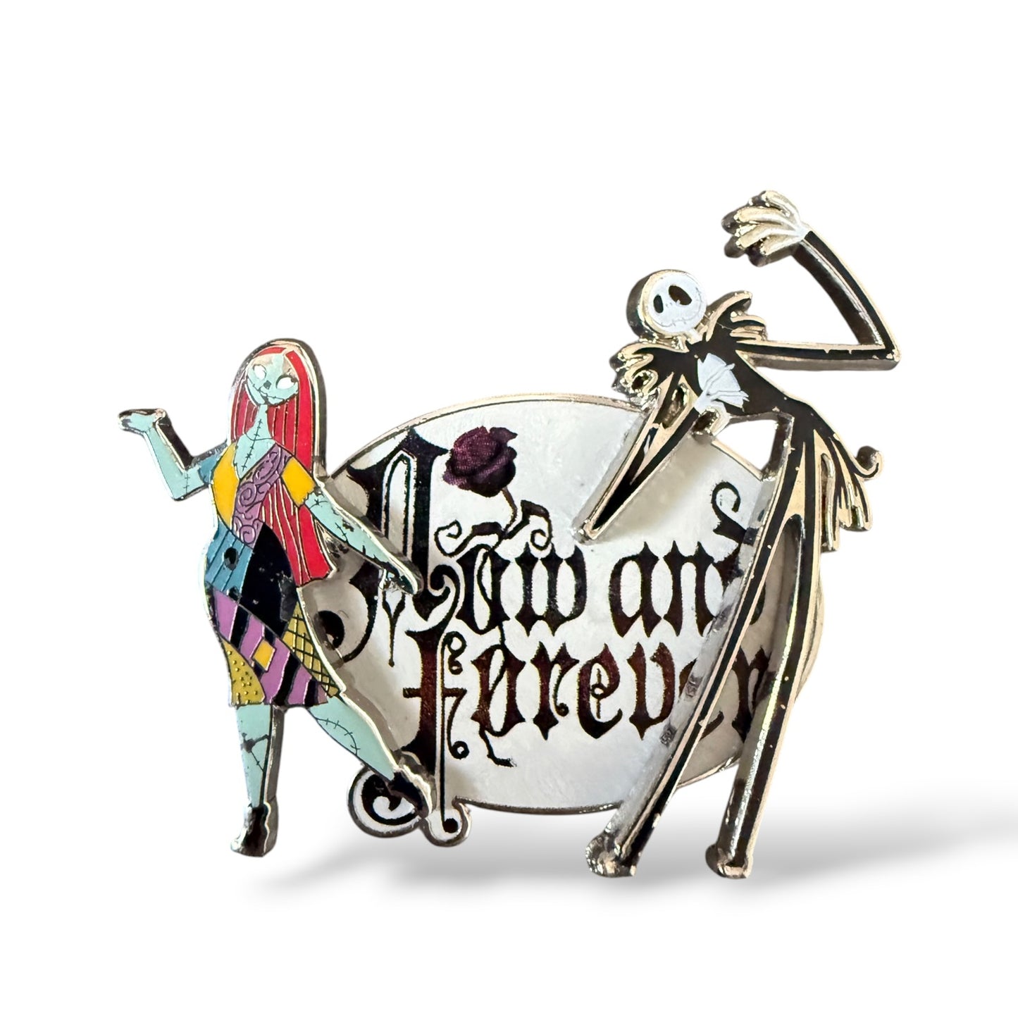 Disney Parks Nightmare Before Christmas Jack and Sally Now and Forever Pin