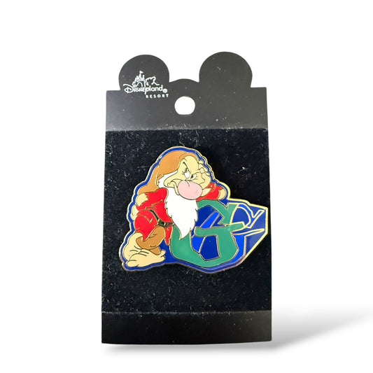 Disney Parks Grumpy Leaning on Letter G Pin