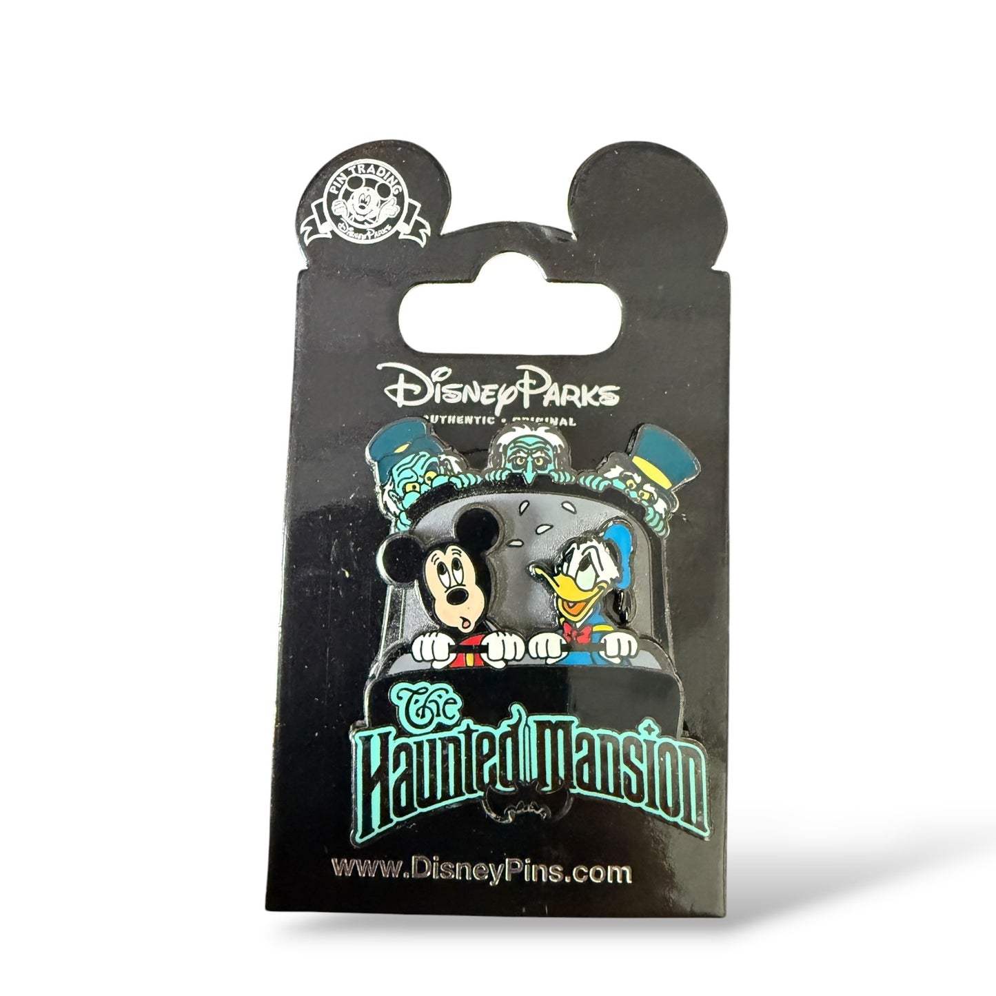 Disney Parks Mickey and Donald with Hitchhiking Ghosts Haunted Mansion Pin