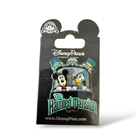 Disney Parks Mickey and Donald with Hitchhiking Ghosts Haunted Mansion Pin