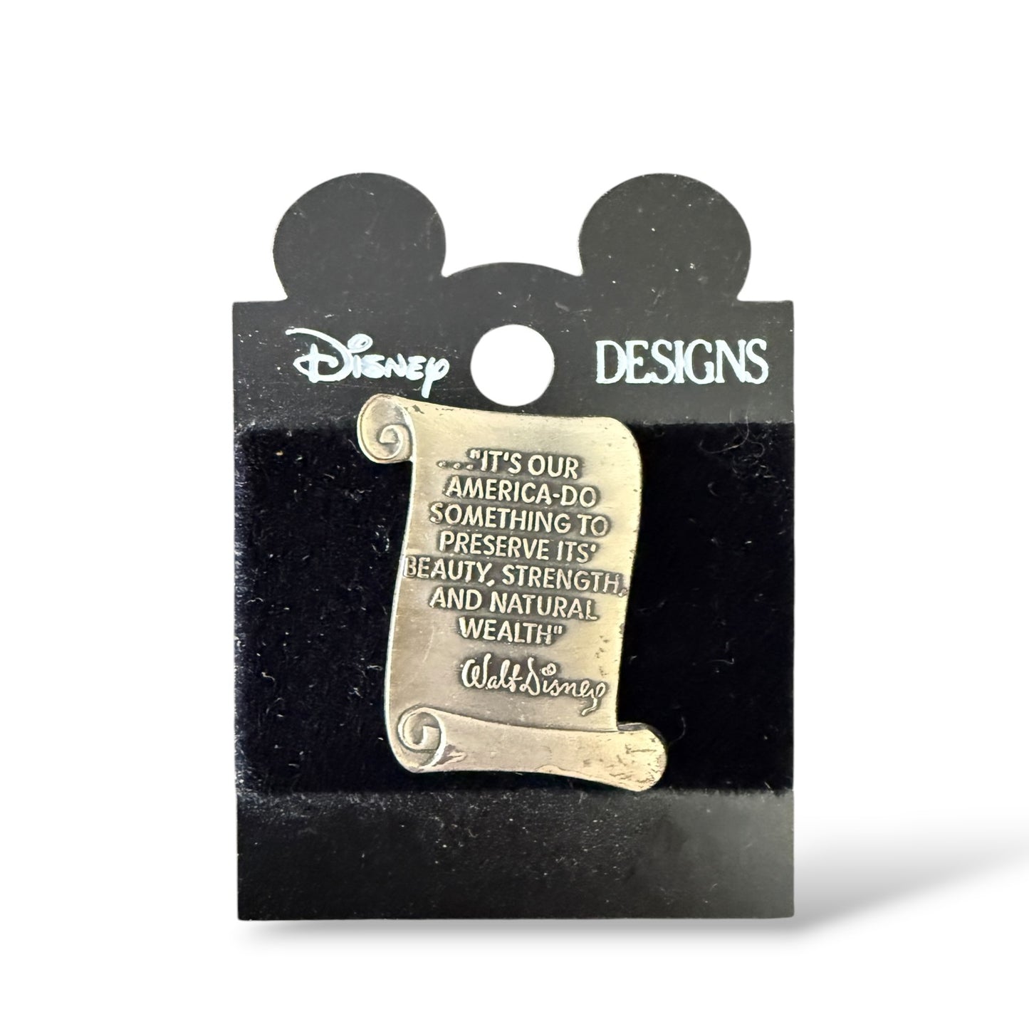 WDW It's Our America Walt Disney Scroll Pin