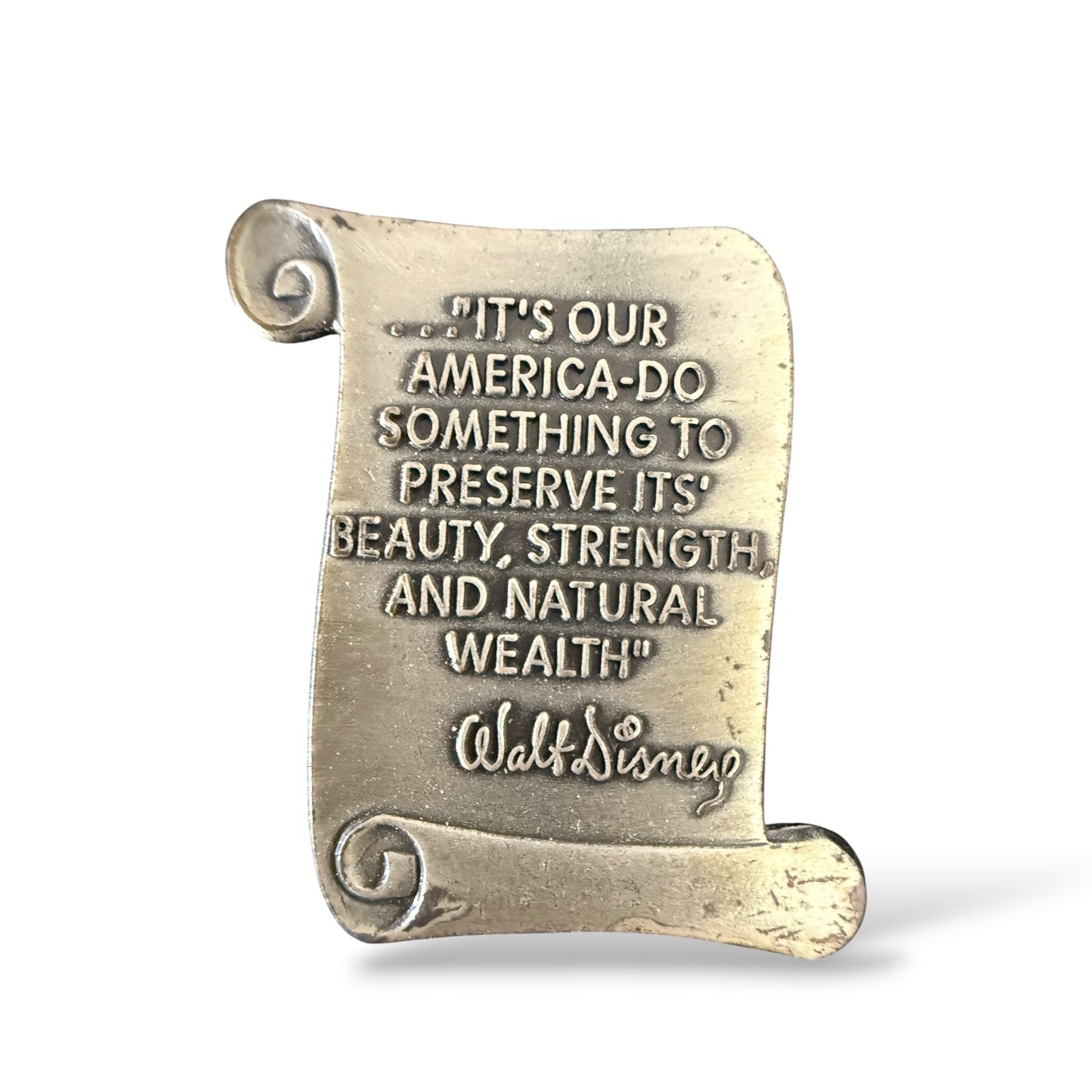 WDW It's Our America Walt Disney Scroll Pin