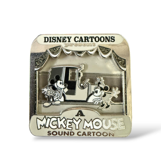 Disney Store Park Pack Mickey Mouse Sound Cartoon Mickey and Minnie Black and White Pin