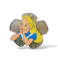 JDS Glitter Flower Alice in Wonderland Pin