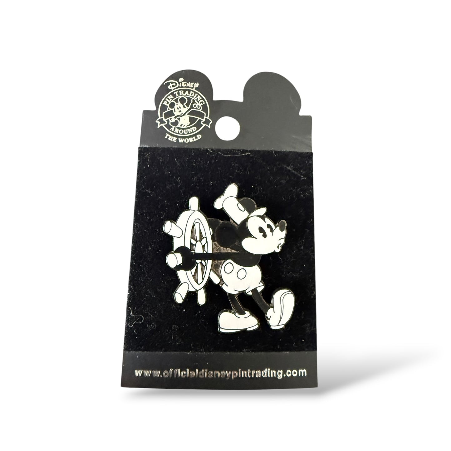 Disney Parks Whistling Steamboat Willie At Helm Pin