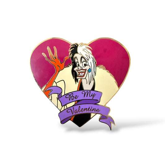 Disney Auctions Villains Be My Valentine Cruella de Vil Pin