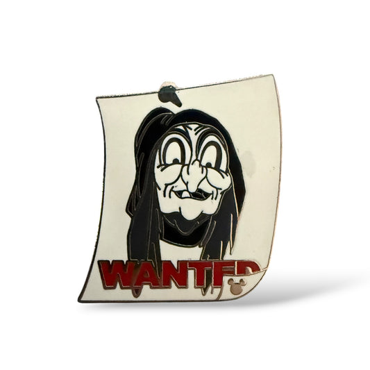 Cast Lanyard Villains Wanted Poster Old Hag Hidden Mickey Pin