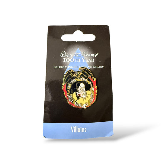 JDS Walt Disney 100th Year Villains Cruella Pin