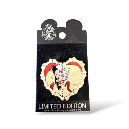 WDW Villain Heart Collection Cruella de Vil Pin