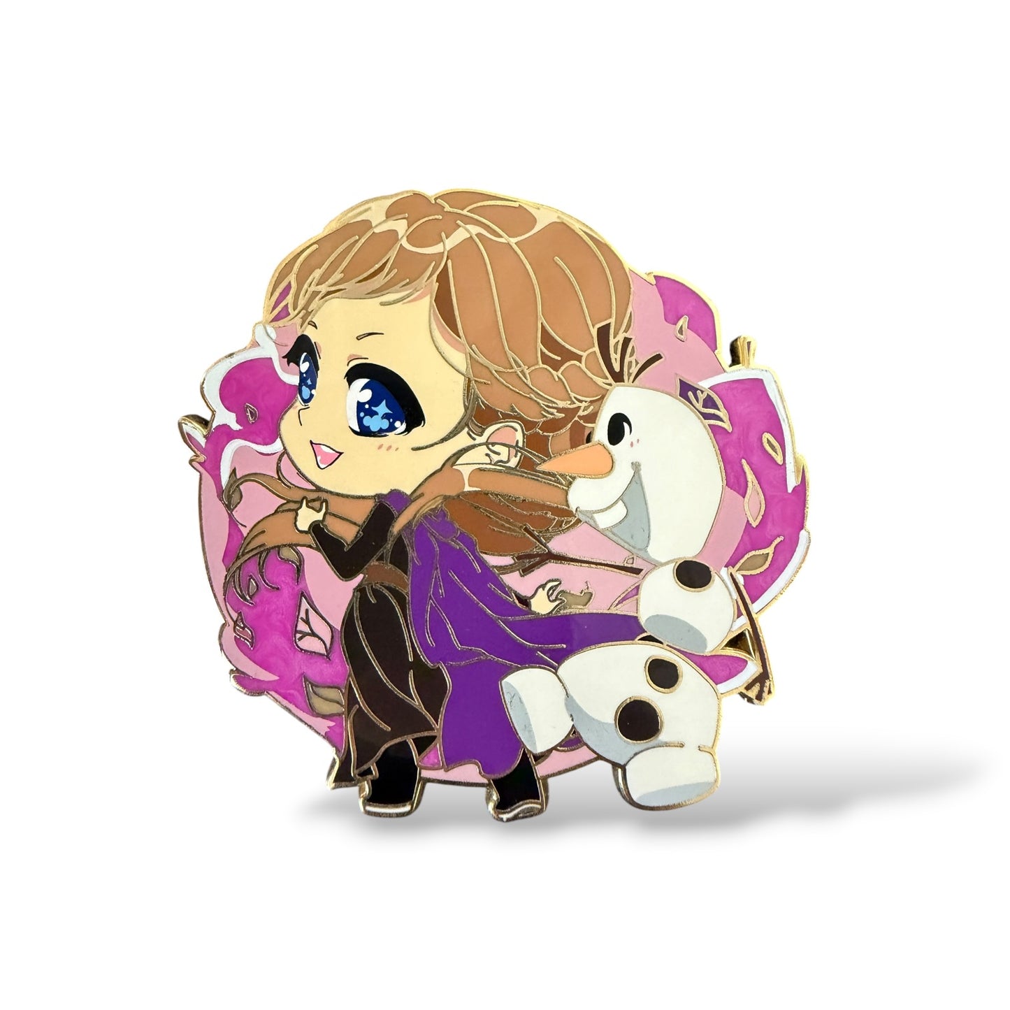 Frozen Chibi Style Anna and Olaf Frozen Fantasy Pin