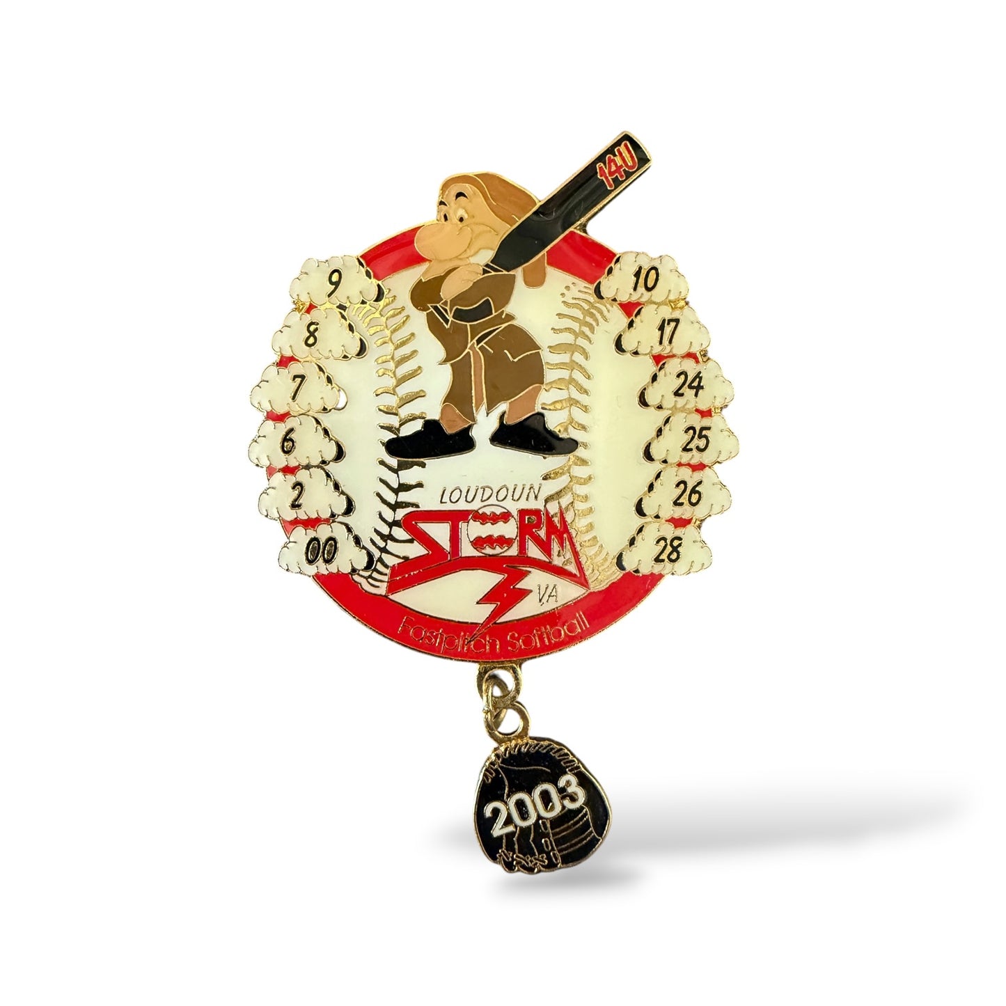 Loudoun Storm Fastpitch Softball 2003 Grumpy Fantasy Pin