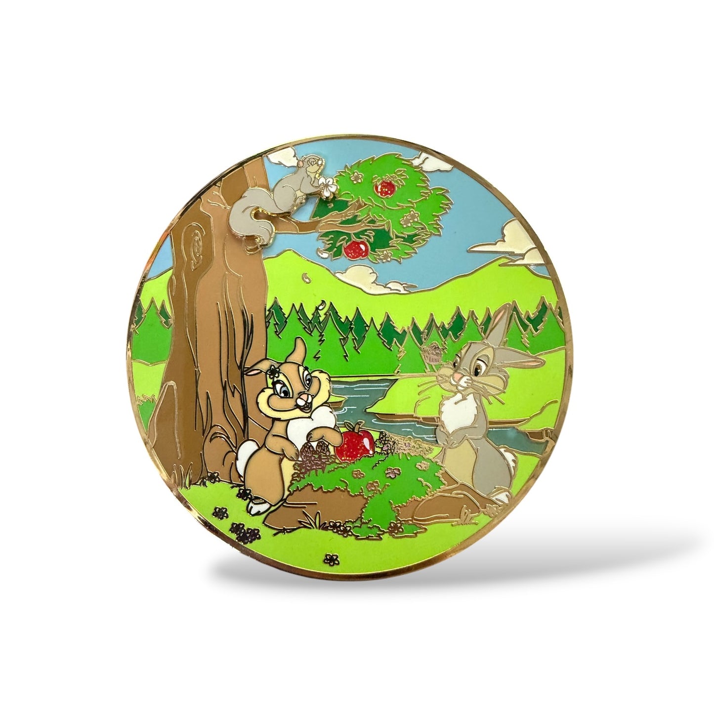 Bambi Tis The Season Thumper and Miss Bunny Fantasy Pin