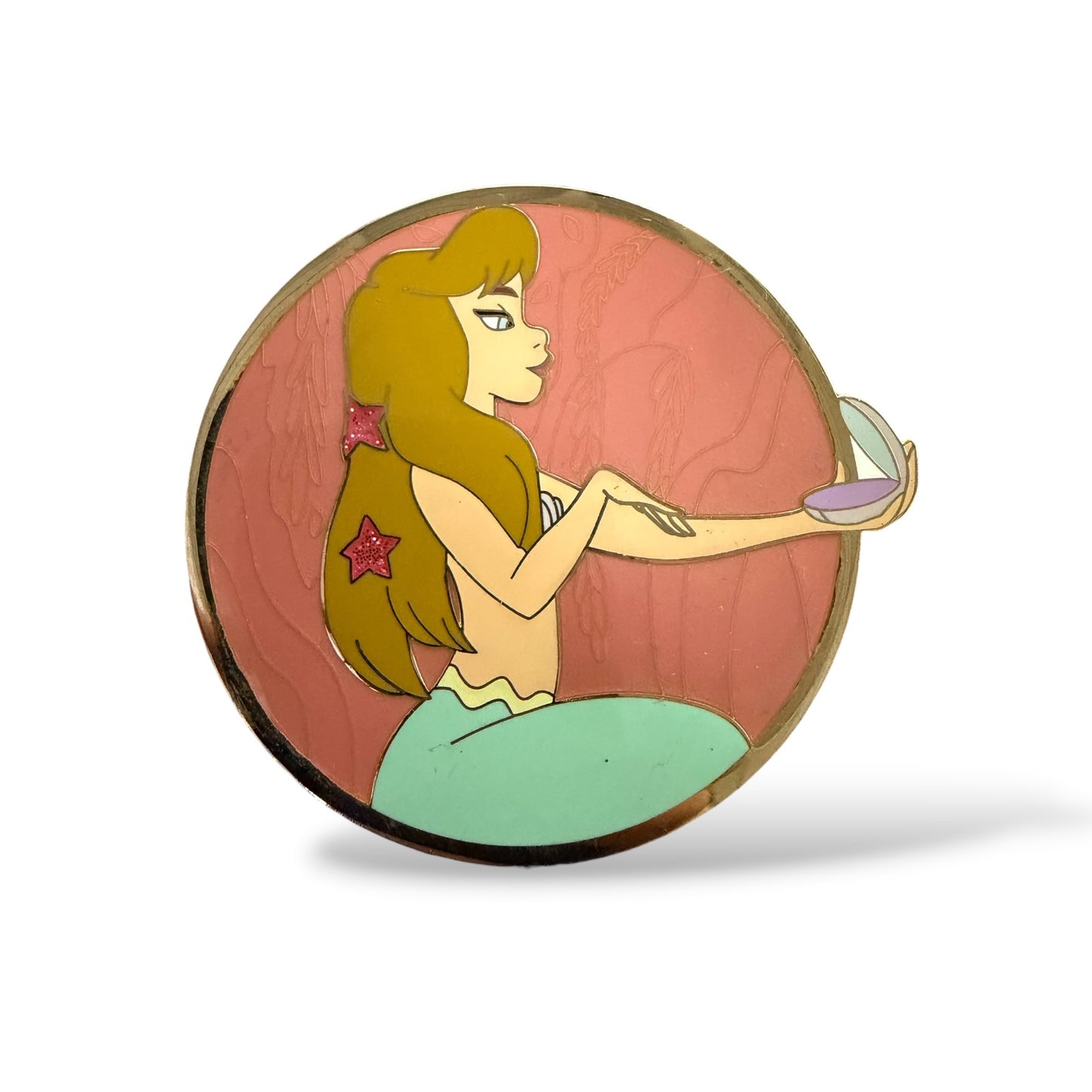 Peter Pan Mermaid Lagoon Brunette Mermaid Profile Fantasy Pin