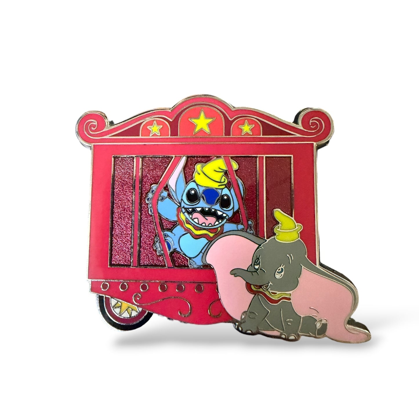 Stitch in Circus Cage Casey Jr. Dumbo Fantasy Pin