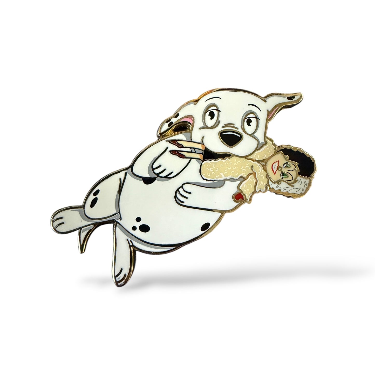 101 Dalmatian Puppy With Cruella Toy Fantasy Pin