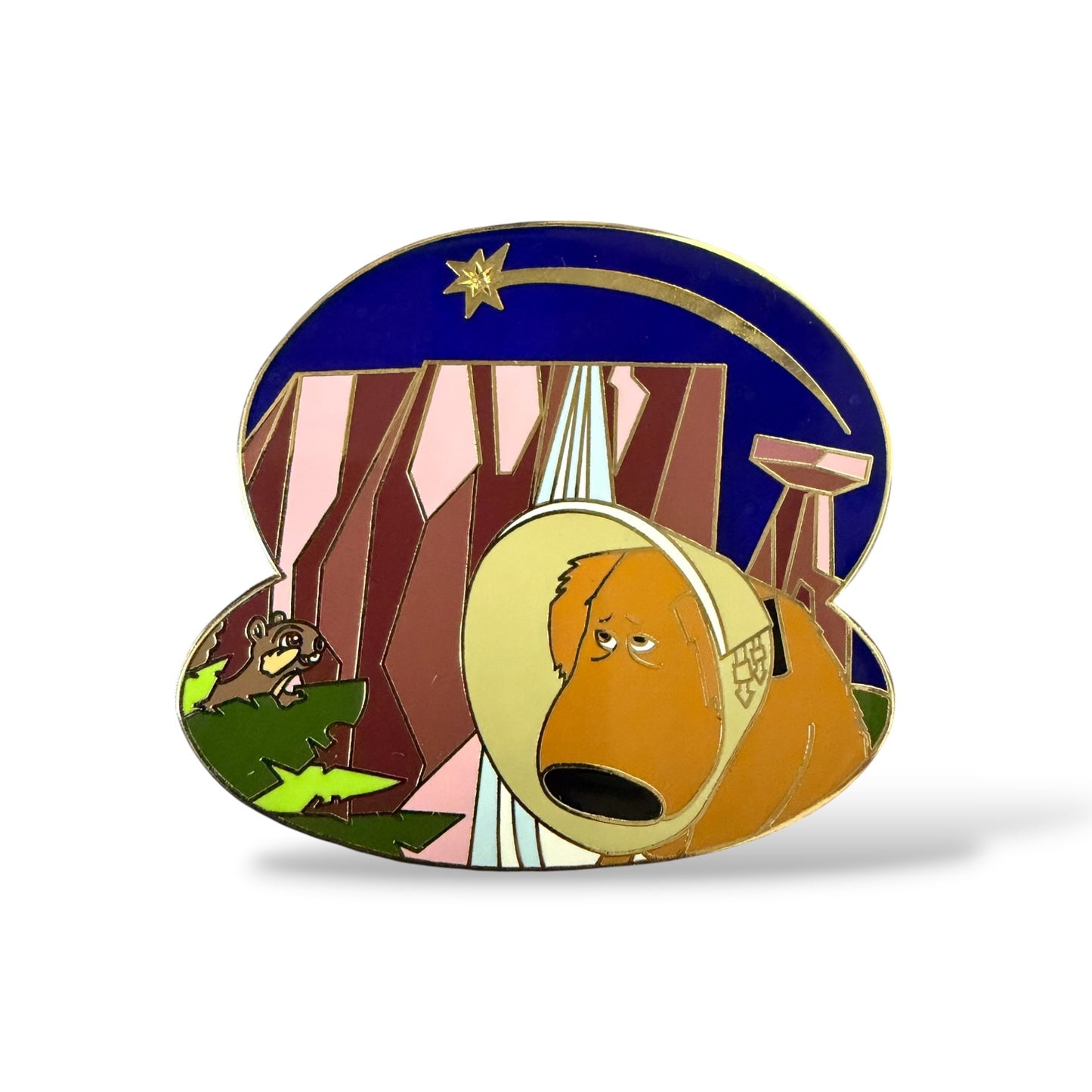 Pixar's Up Cone of Shame Dug Wishing Star Fantasy Pin