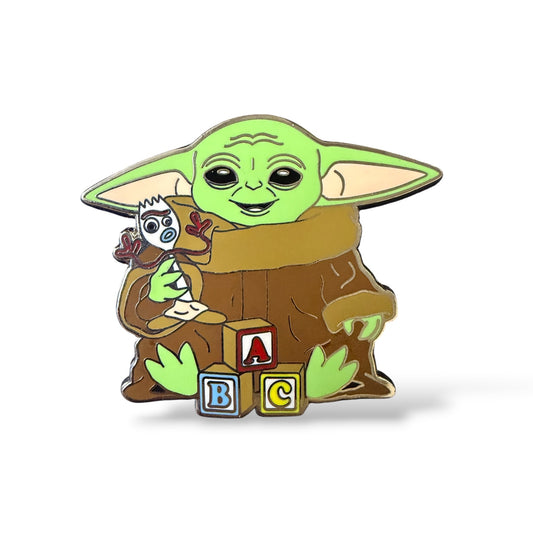 Star Wars Grogu Playing With Forky Fantasy Pin