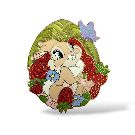 Bambi Miss Bunny Strawberry Portrait Fantasy Pin