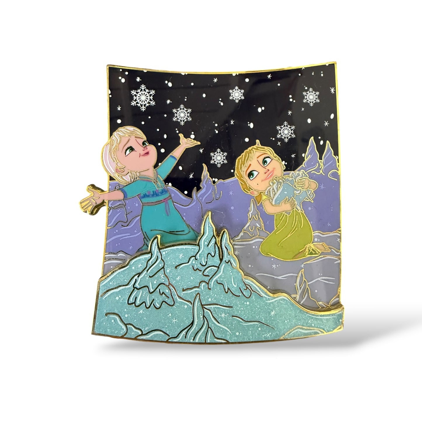 Frozen Elsa and Anna Winter Magic Fantasy Pin