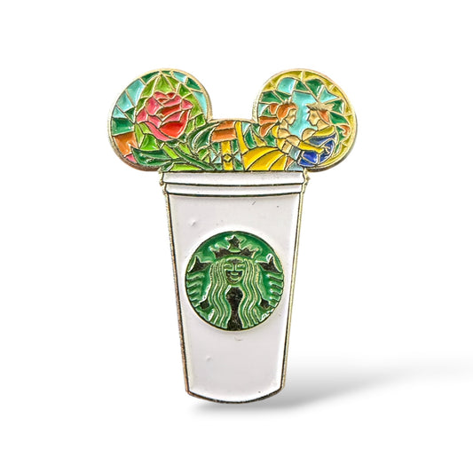 Beauty and The Beast Starbucks Cup Fantasy Pin
