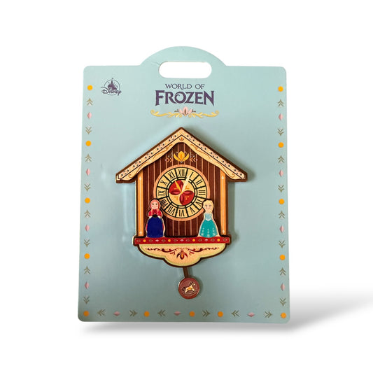 HKDL World of Frozen Anna and Elsa Cuckoo Clock Pin