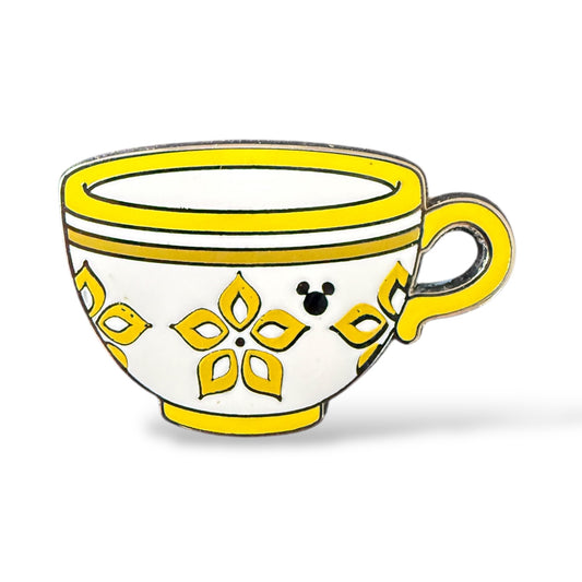 Cast Lanyard Mad Tea Party Cups Yellow Hidden Mickey Pin