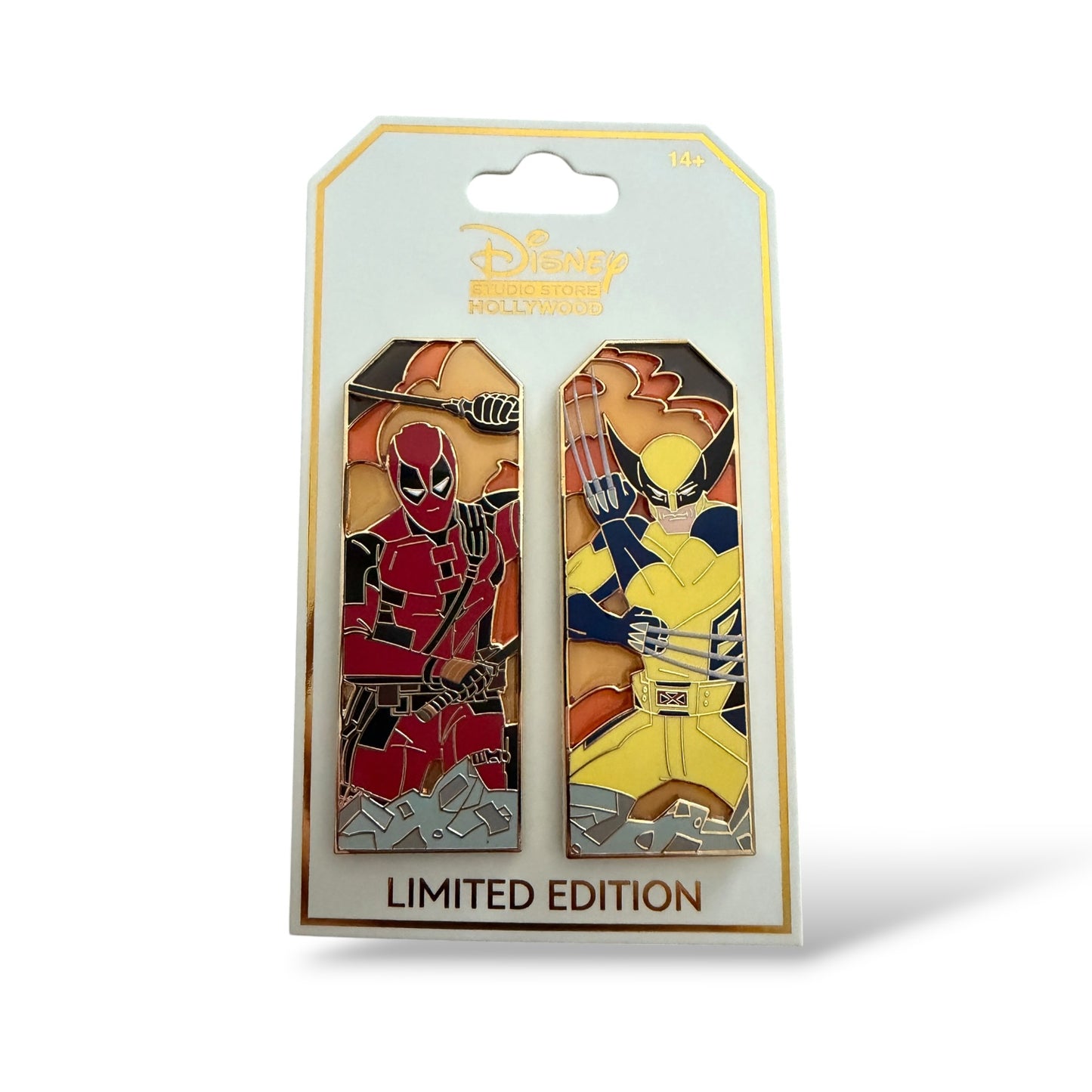 DSSH Duos Deadpool and Wolverine Stain Glass Pin Set