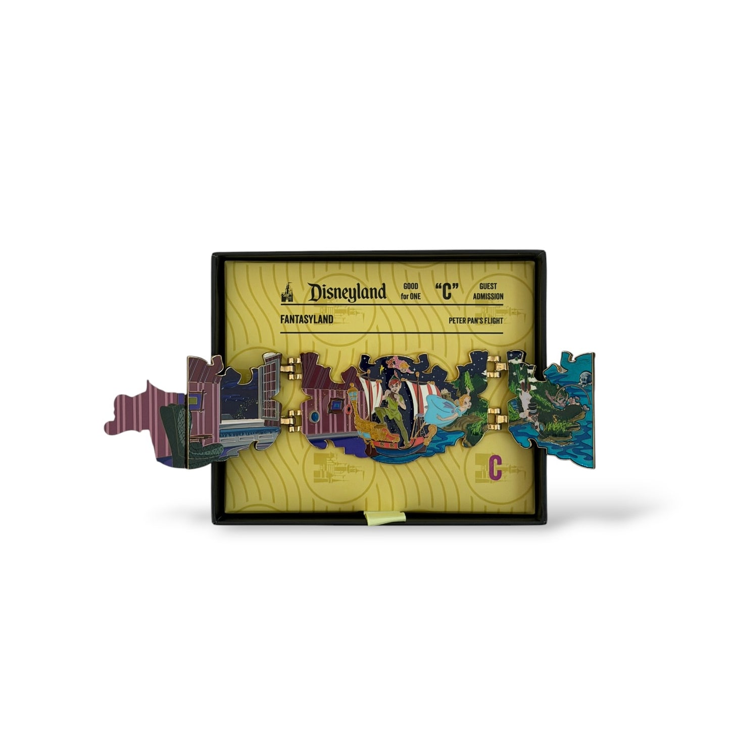 WDI Disney Attraction Panoramas Peter Pan's Flight Hinged Jumbo Pin