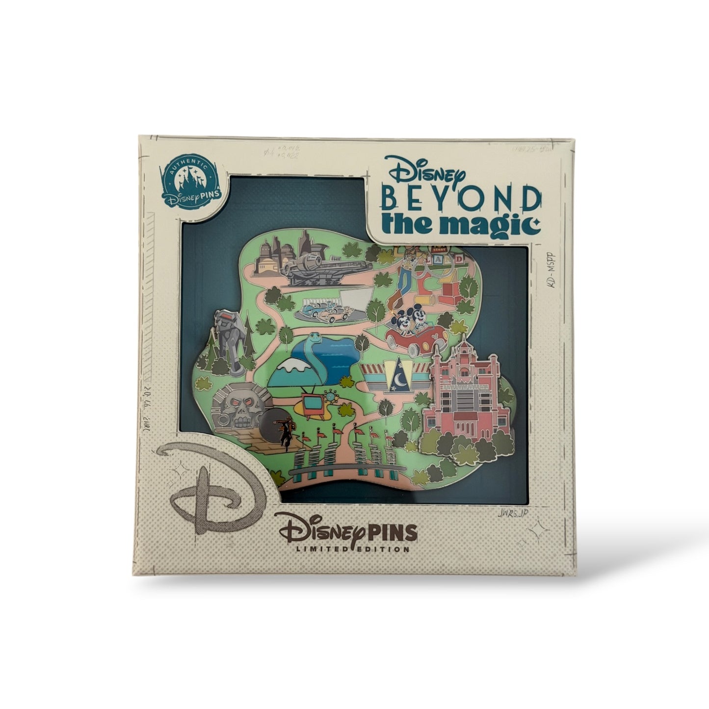Disney Store Beyond The Magic Park Maps Series Hollywood Studios Jumbo Pin