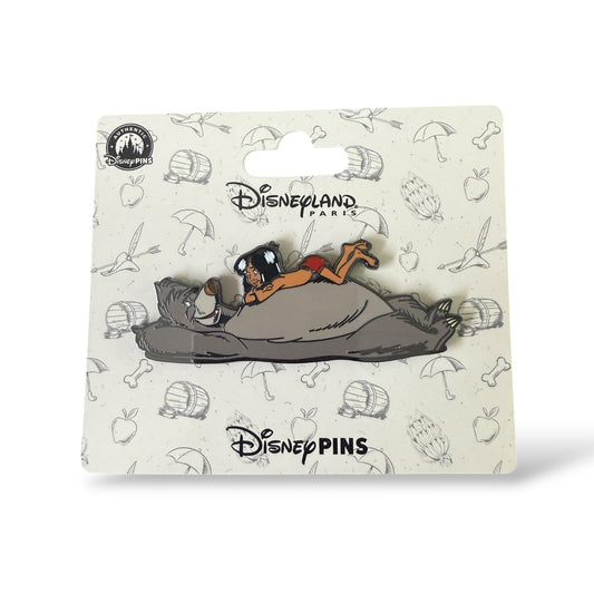 DLRP The Jungle Book Mowgli Lying on Top of Baloo Pin