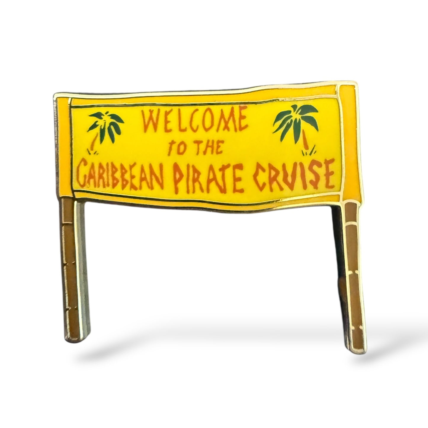 WDI Muppet Treasure Island 30th Anniversary Mystery Welcome to the Caribbean Pirate Cruise Sign Pin