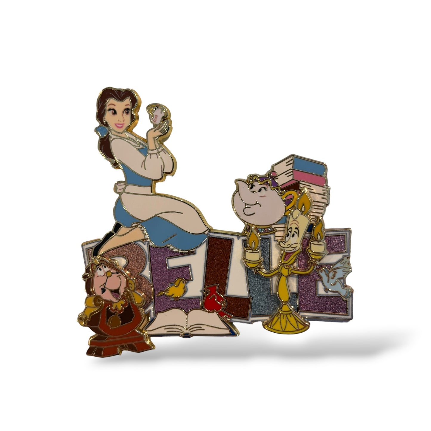 DSSH It's All in a Name Belle and Enchanted Objects Pin
